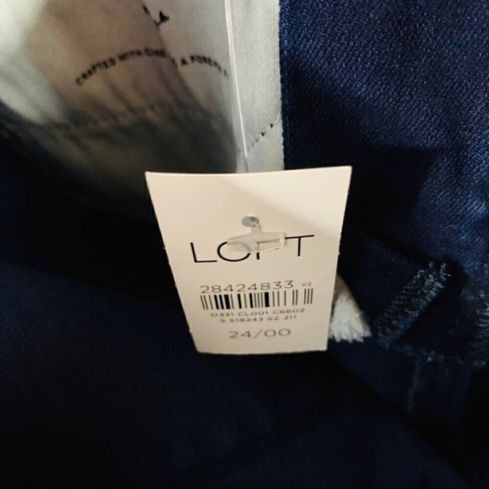 Loft NWT Cozy High Rise Denim Leggings in … - Picture 11 of 12